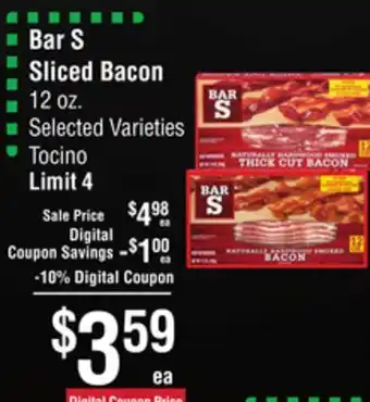 Smart & Final Bar s sliced bacon offer