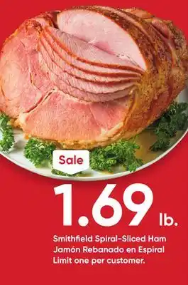 Stater Bros Smithfield spiral-sliced ham offer