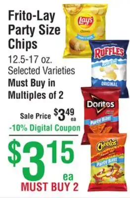 Smart & Final Frito-lay party size chips offer