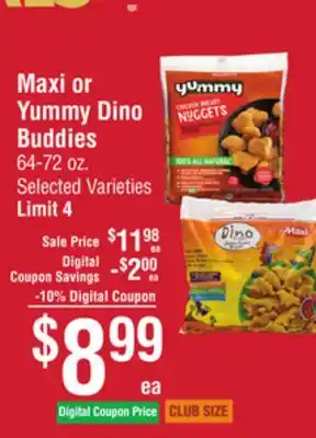 Smart & Final Maxi or yummy dino buddies offer