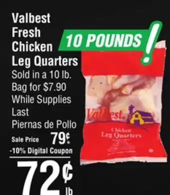 Smart & Final Valbest fresh chicken leg quarters offer
