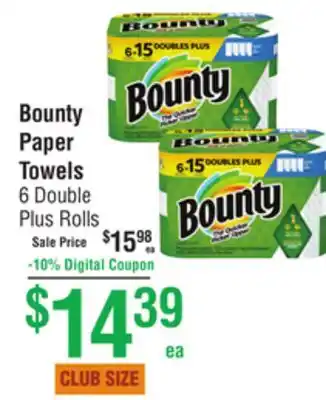 Smart & Final Bounty paper towels offer