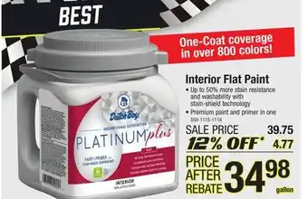 Menards Interior flat paint offer