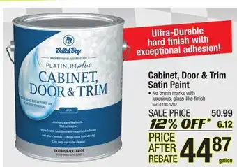 Menards Cabinet, door & trim satin paint offer