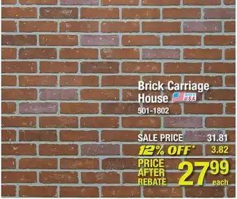 Menards Brick carriage house offer