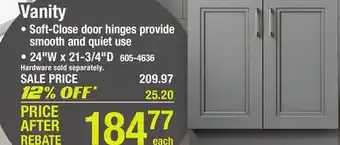 Menards Vanity offer