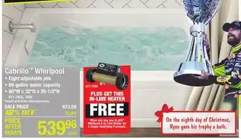 Menards Cabrillo whirlpool offer