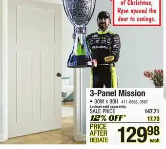 Menards 3-panel mission offer