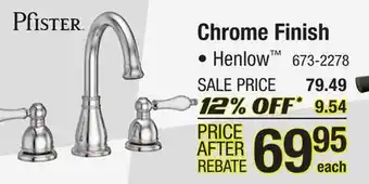 Menards Chrome finish offer