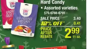 Menards Hard candy offer