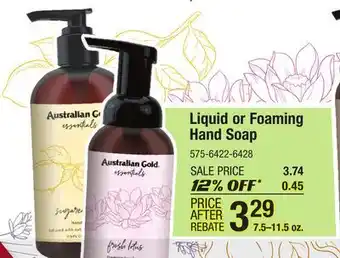 Menards Liquid or foaming hand soap offer
