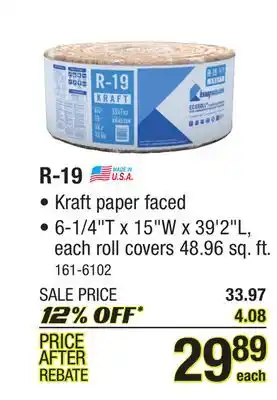 Menards R-19 offer