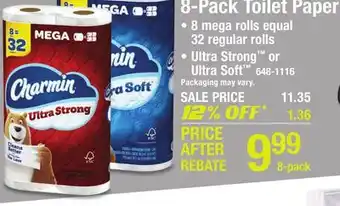 Menards 8-pack toilet paper offer