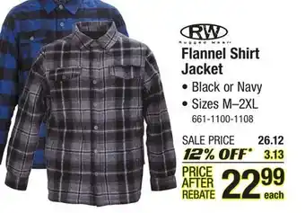 Menards Flannel shirt jacket offer
