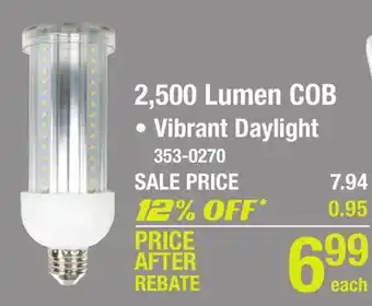 Menards 2,500 lumen cob offer