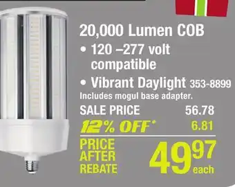 Menards 20,000 lumen cob offer