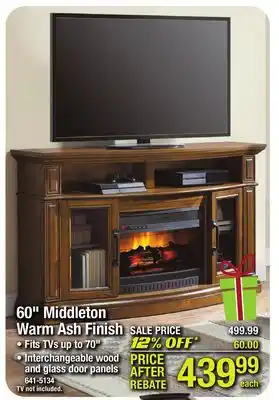 Menards 60 middleton warm ash finish offer