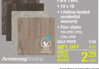 Menards Park falls offer