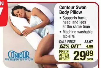Menards Contour swan body pillow offer