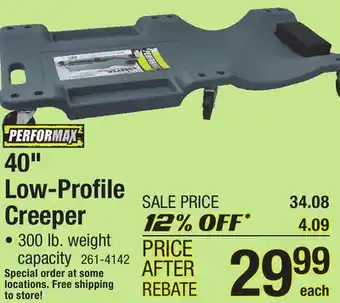 Menards 40 low-profile creeper offer