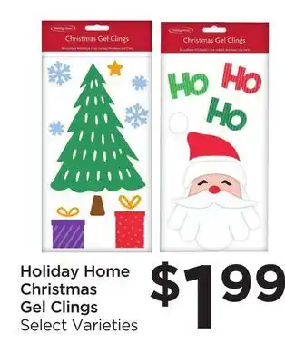 Food 4 Less Holiday home christmas gel clings offer