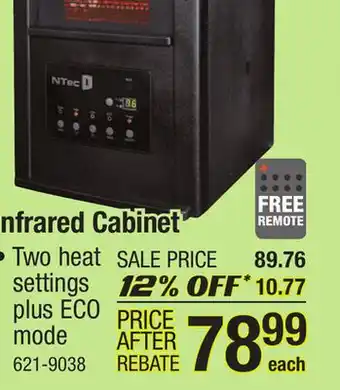 Menards Infrared cabinet offer