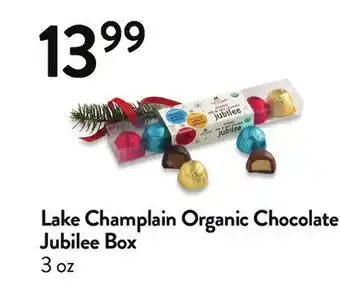 Fresh Thyme Lake champlain organic chocolate jubilee box offer