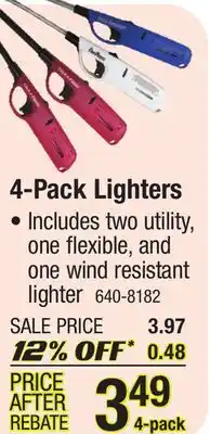 Menards 4-pack lighters offer