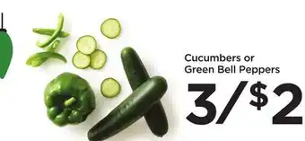 Food 4 Less Cucumbers or green bell peppers offer