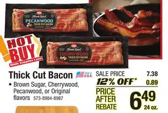 Menards Thick cut bacon offer