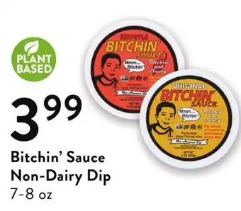 Fresh Thyme Bitchin' sauce non-dairy dip offer
