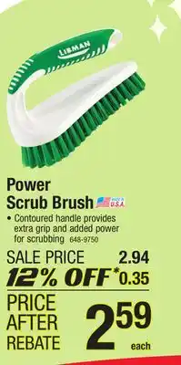 Menards Power scrub brush offer