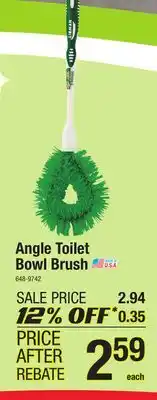 Menards Angle toilet bowl brush offer