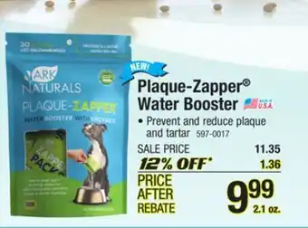 Menards Plaque-zapper water booster offer
