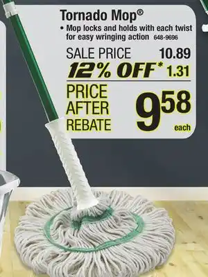 Menards Tornado mop offer