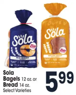 Jewel-Osco Sola bagels 12 oz. or bread 14 oz offer