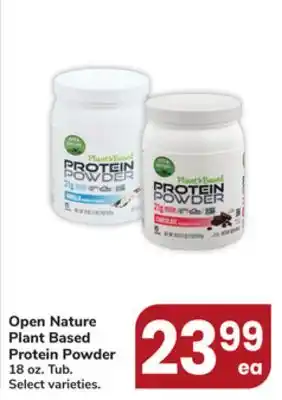 Jewel-Osco Open nature plant based protein powder offer