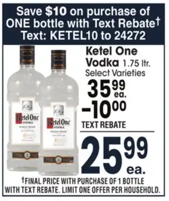 Jewel-Osco Ketel one vodka offer
