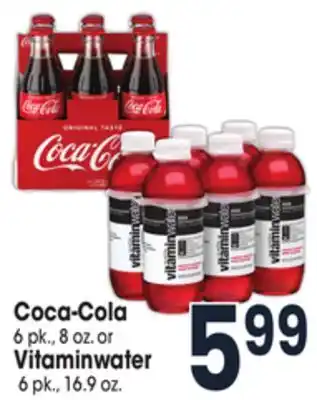 Jewel-Osco Coca-cola 6 pk., 8 oz. or vitaminwater 6 pk., 16.9 oz offer