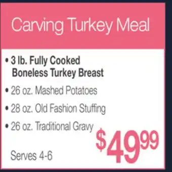 Jewel-Osco Carving turkey meal offer