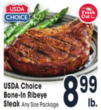 Jewel-Osco Usda choice in bone-in ribeye steak offer