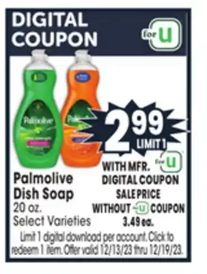 Jewel-Osco Palmolive dish soap offer