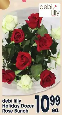 Jewel-Osco Debi lilly holiday dozen rose bunch offer