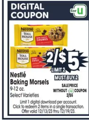 Jewel-Osco Nestlé baking morsels offer