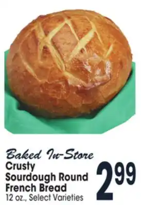 Jewel-Osco Crusty sourdough round french bread offer