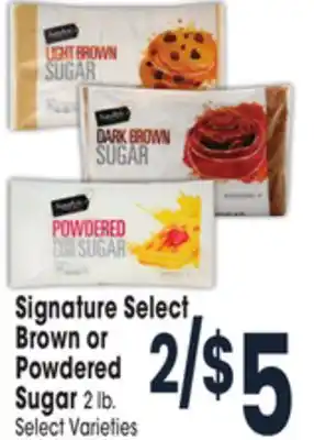 Jewel-Osco Signature select brown or powdered sugar offer