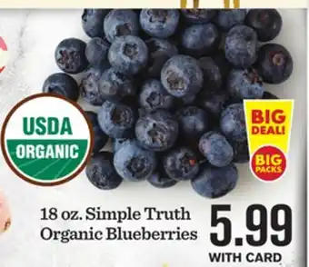 Mariano's Simple truth organic blueberries offer