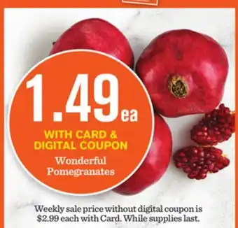 Mariano's Wonderful pomegranates offer