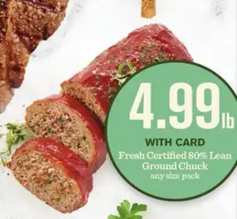 Mariano's Fresh certified 80% lean ground chuck offer