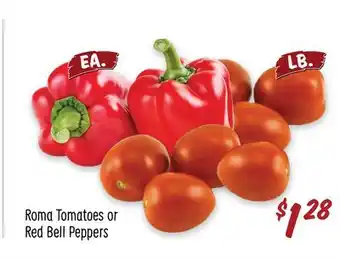 Sprouts Farmers Market Roma tomatoes or red bell peppers offer